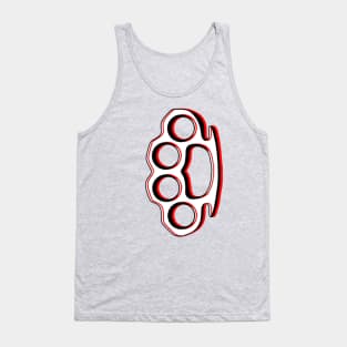 Brass Knuckles, Knuckle Duster, Tattoo Design Tank Top